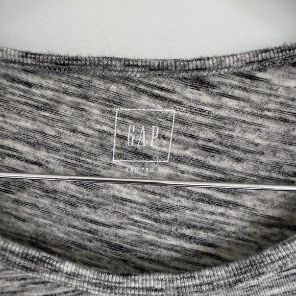GAP Featherweight Long Sleeve Crewneck T-Shirt Marled Grey XXL - Picture 4 of 7